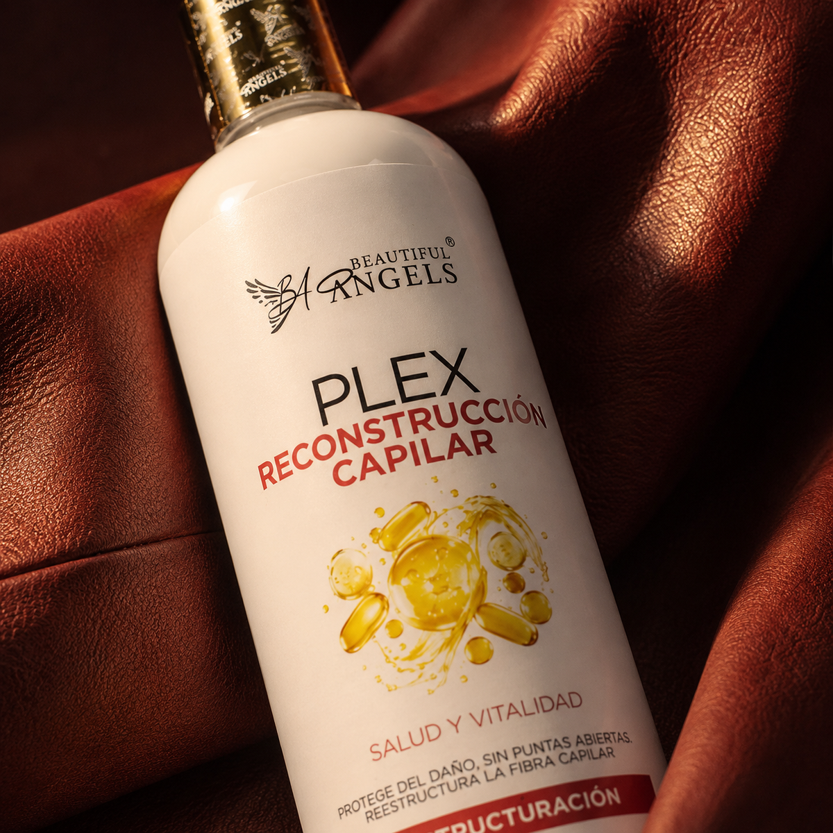 Plex Reconstructor Beautiful Angels: Restauración profunda que fortalece desde el interior, cierra puntas abiertas y devuelve elasticidad para cabello con daños mecánicos, térmicos y químicos.