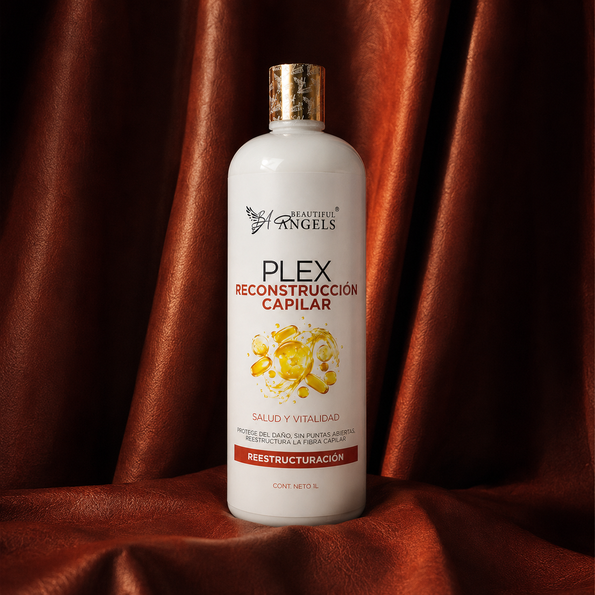 Plex Reconstructor Beautiful Angels: Restauración profunda que fortalece desde el interior, cierra puntas abiertas y devuelve elasticidad para cabello con daños mecánicos, térmicos y químicos.