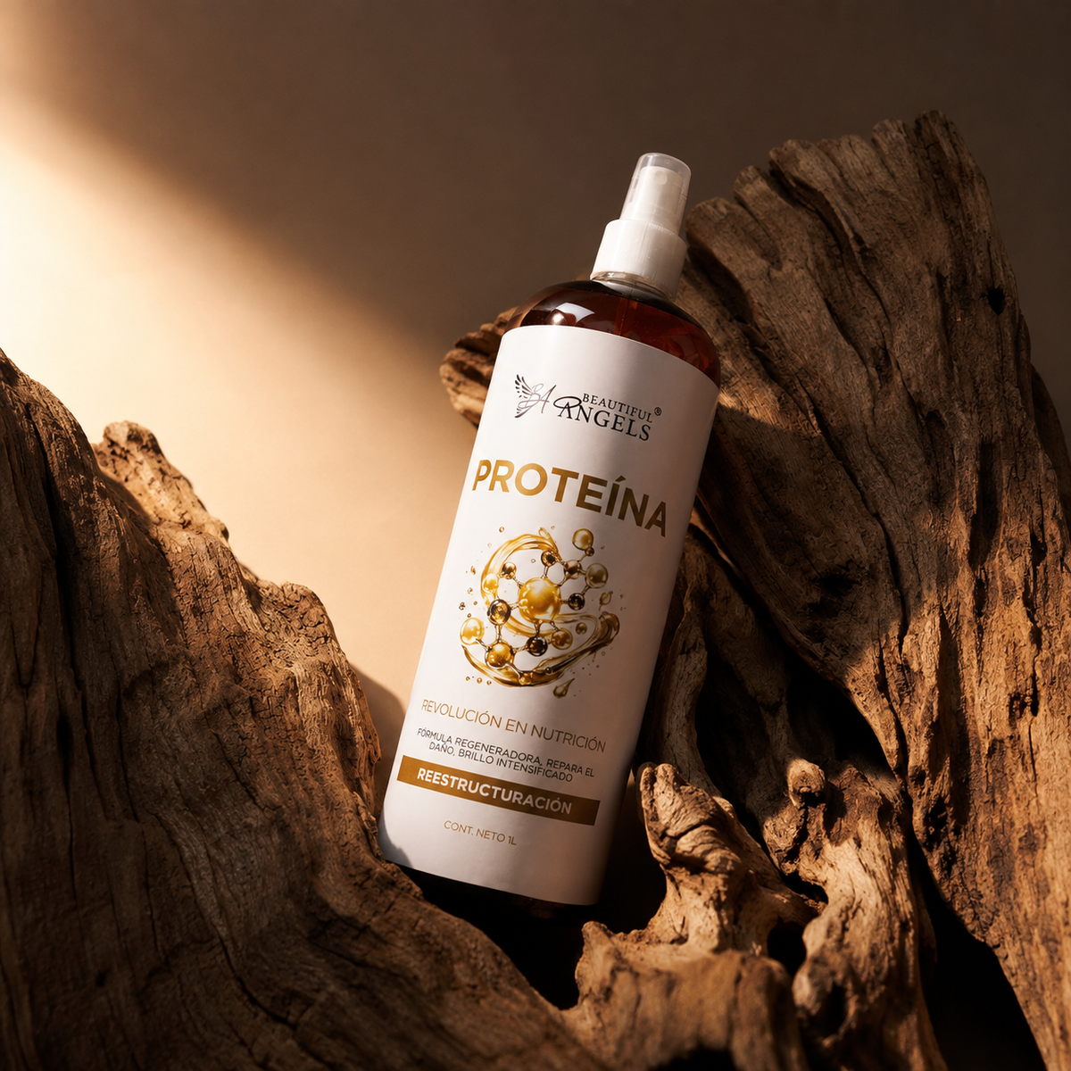 Proteína Beautiful Angels: Reparación intensiva con 80% de queratina pura, reconstruye la estructura del cabello, devuelve fuerza y elasticidad y recupera cabellos dañados por químicos.