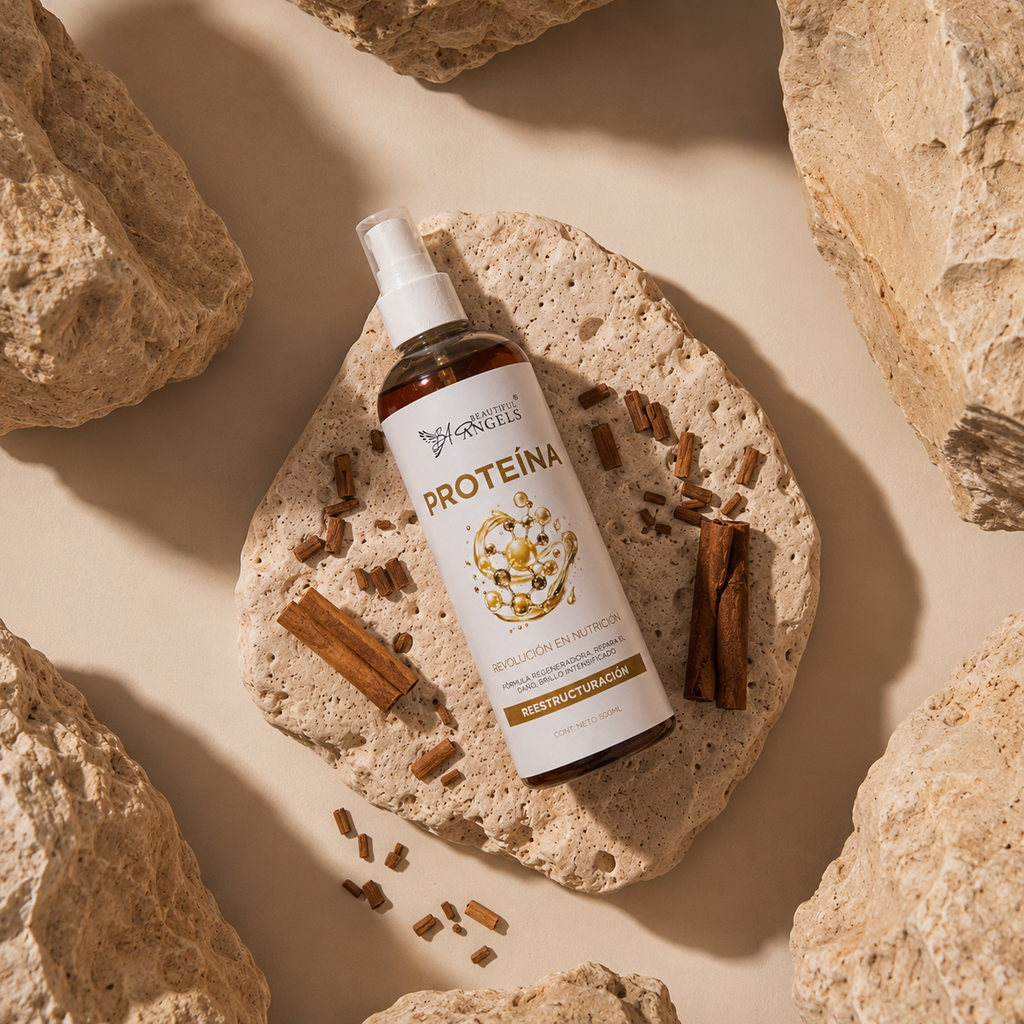 Proteína Beautiful Angels: Reparación intensiva con 80% de queratina pura, reconstruye la estructura del cabello, devuelve fuerza y elasticidad y recupera cabellos dañados por químicos.