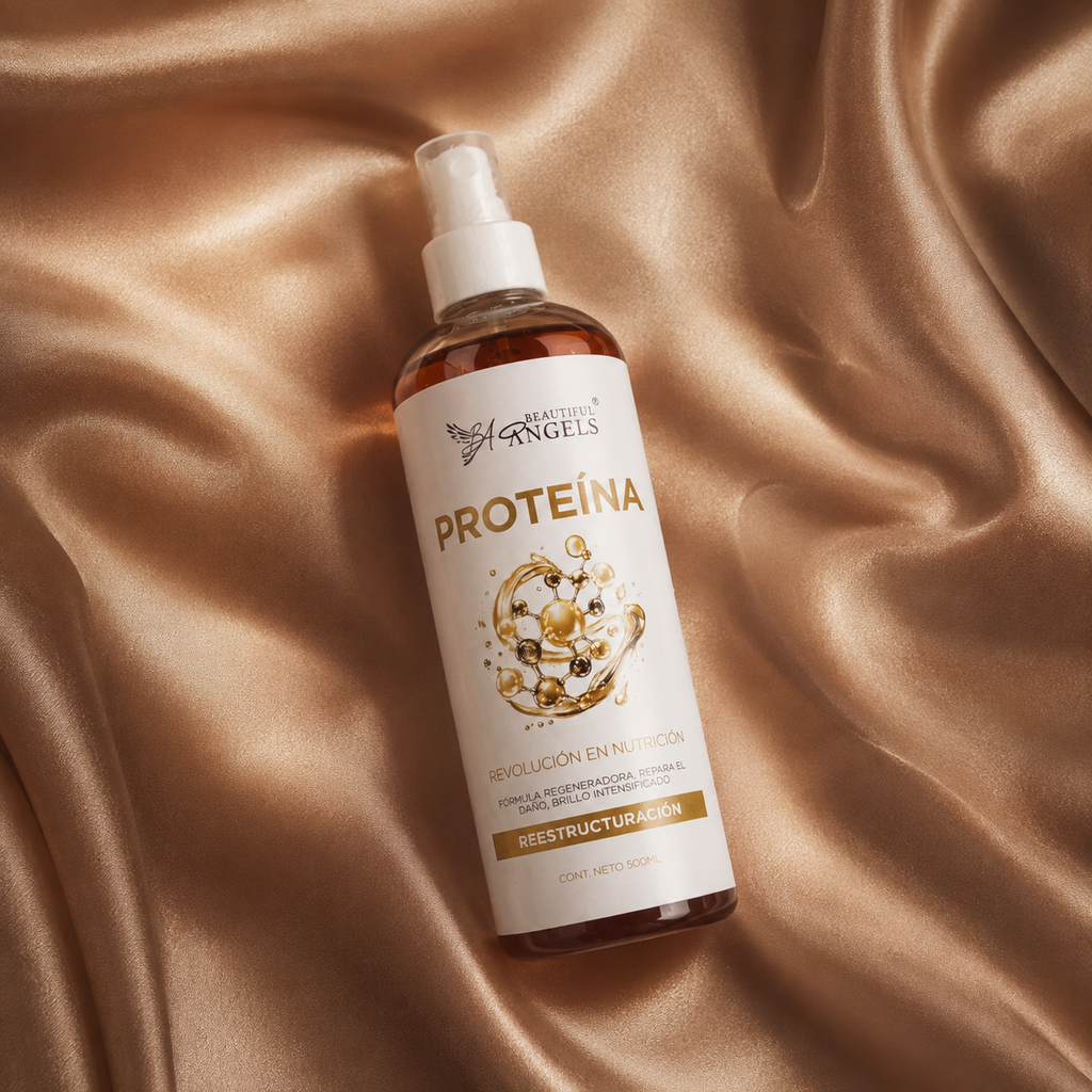Proteína Beautiful Angels: Reparación intensiva con 80% de queratina pura, reconstruye la estructura del cabello, devuelve fuerza y elasticidad y recupera cabellos dañados por químicos.