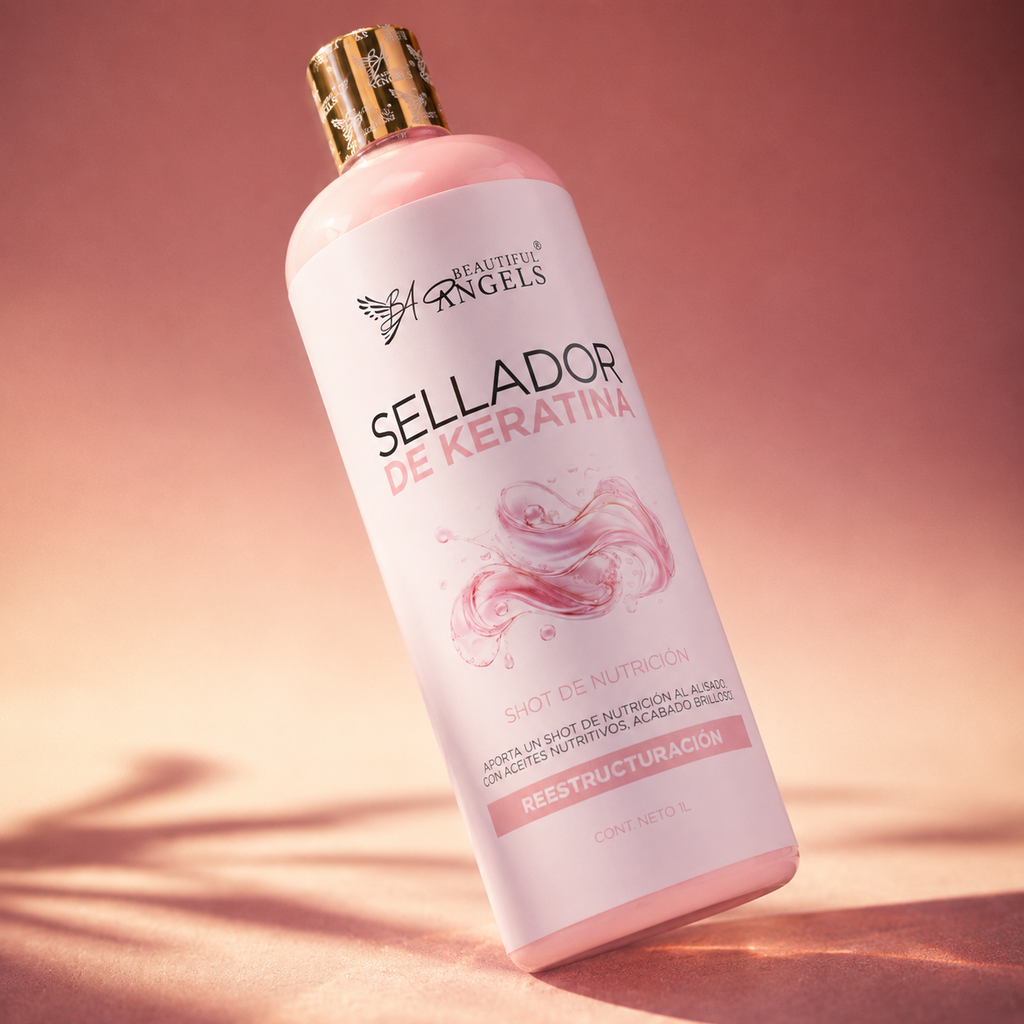 Sellador de Keratina Beautiful Angels: Shot de Nutrición al Momento de Terminar un Alisado Progresivo, con Control Absoluto del Frizz, Reducción de la Esponjosidad