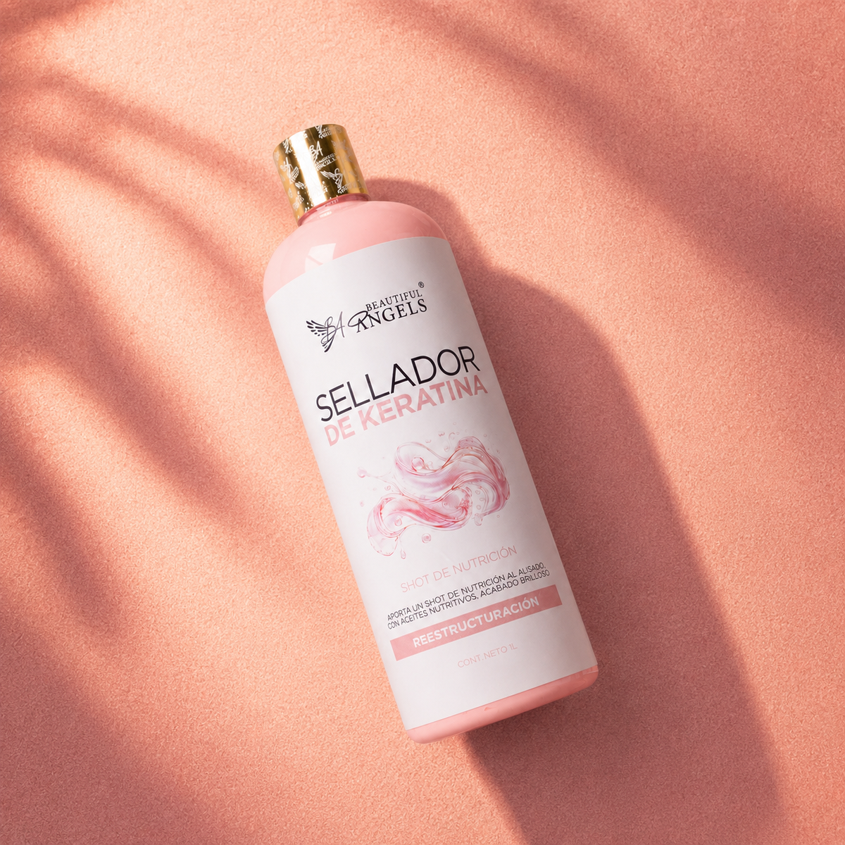 Sellador de Keratina Beautiful Angels: Shot de Nutrición al Momento de Terminar un Alisado Progresivo, con Control Absoluto del Frizz, Reducción de la Esponjosidad