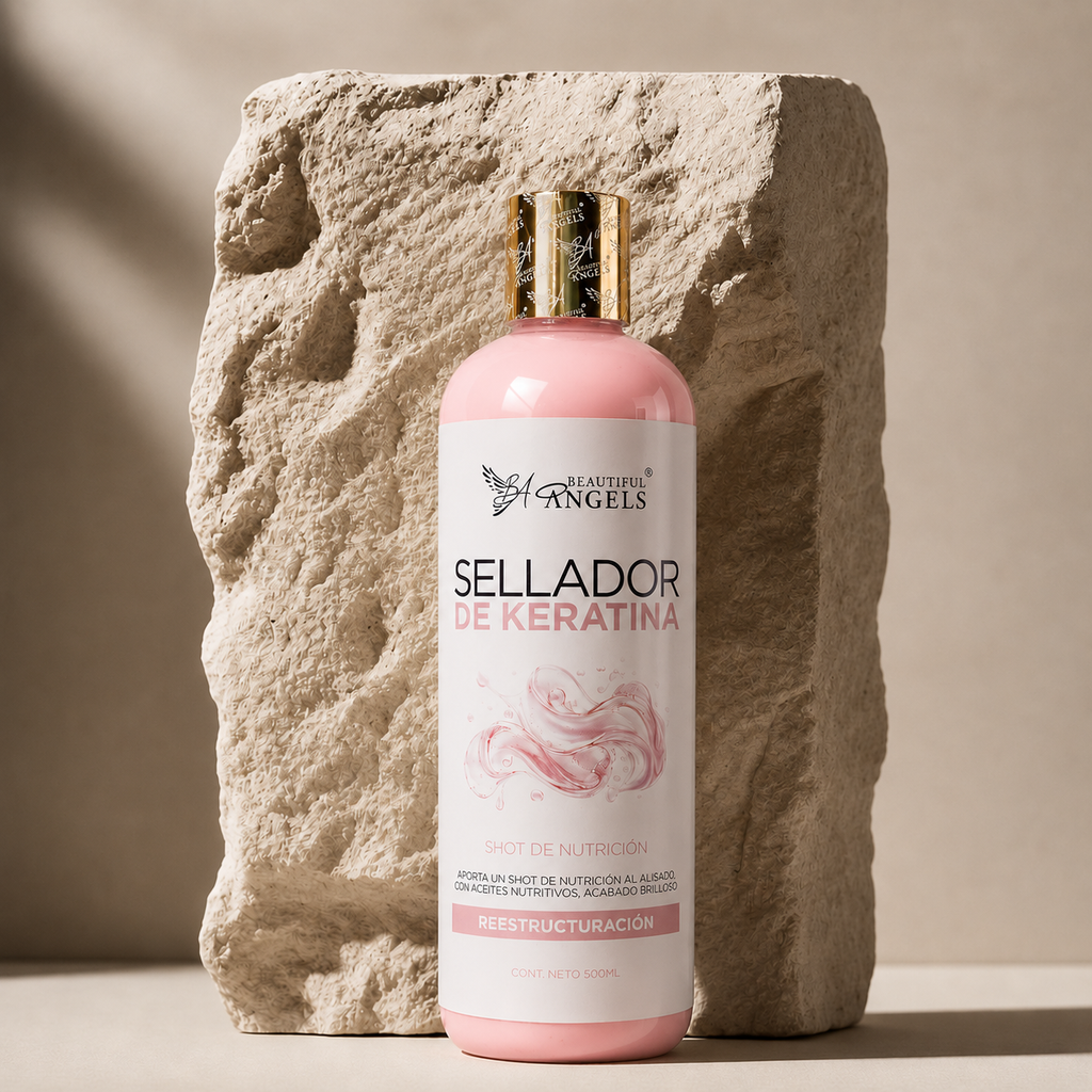Sellador de Keratina Beautiful Angels: Shot de Nutrición al Momento de Terminar un Alisado Progresivo, con Control Absoluto del Frizz, Reducción de la Esponjosidad