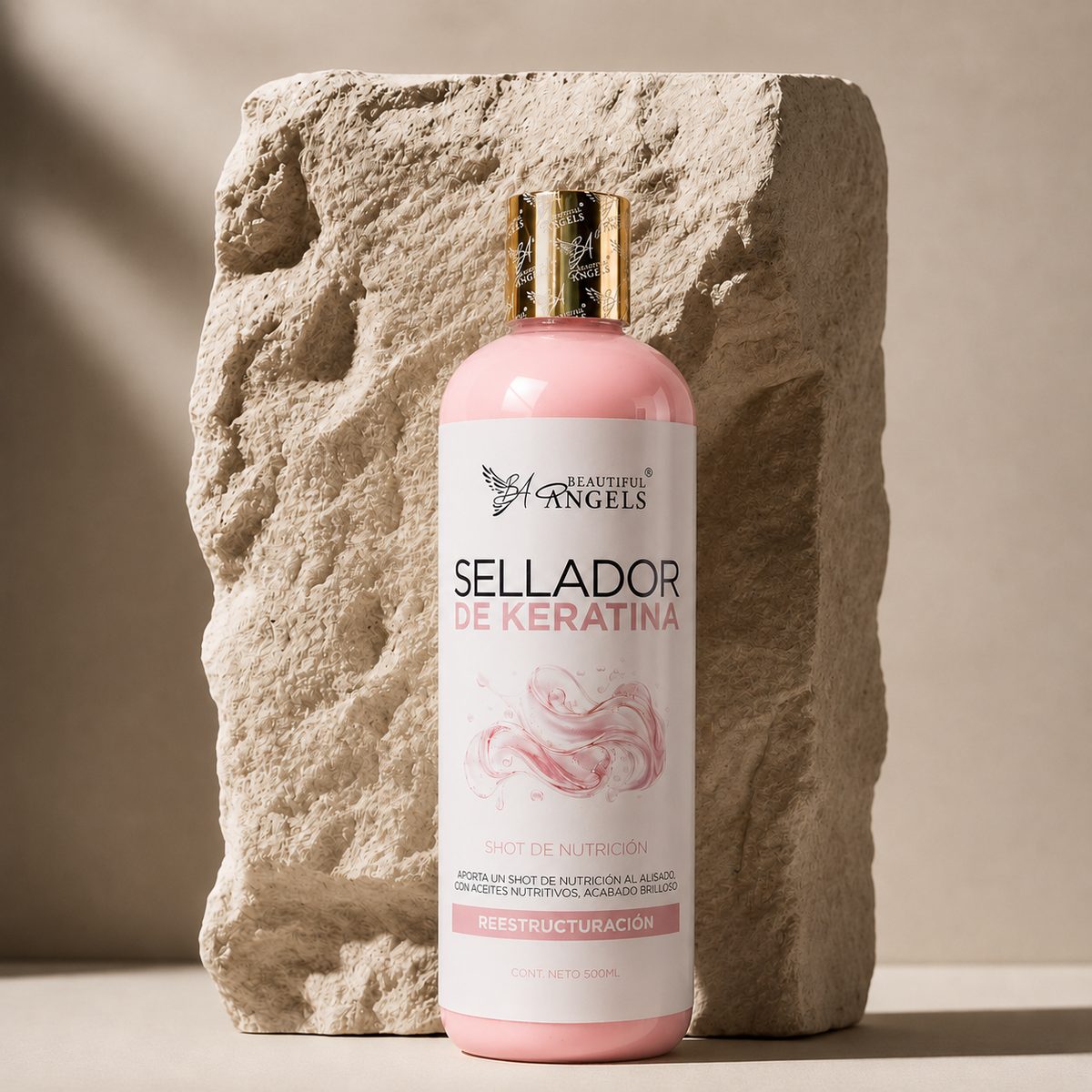 Sellador de Keratina Beautiful Angels: Shot de Nutrición al Momento de Terminar un Alisado Progresivo, con Control Absoluto del Frizz, Reducción de la Esponjosidad