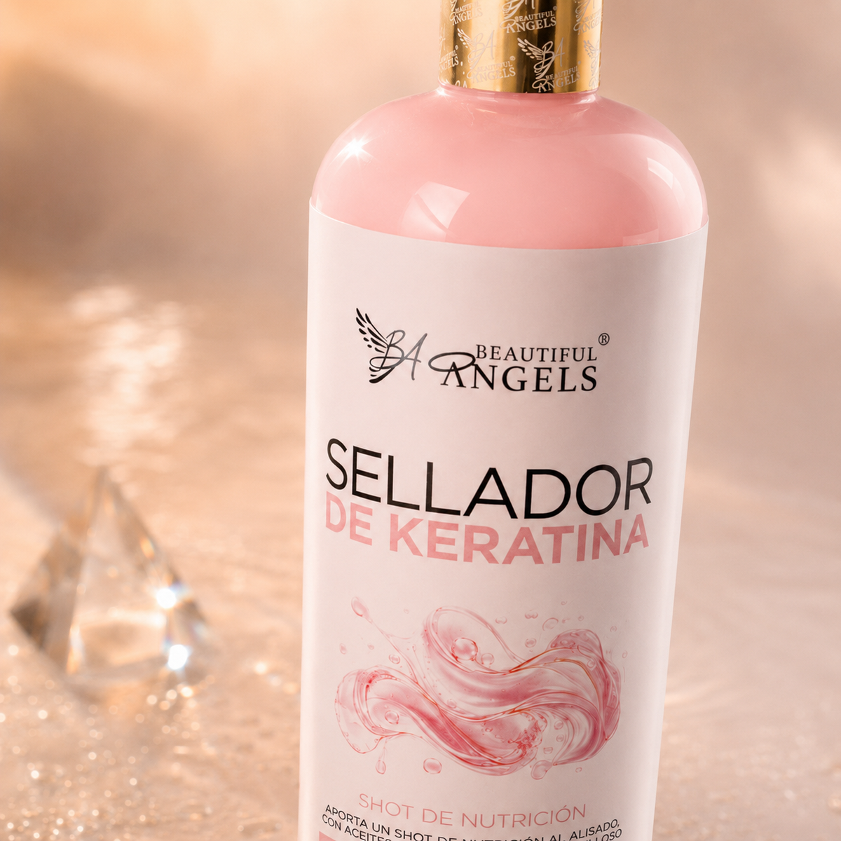 Sellador de Keratina Beautiful Angels: Shot de Nutrición al Momento de Terminar un Alisado Progresivo, con Control Absoluto del Frizz, Reducción de la Esponjosidad