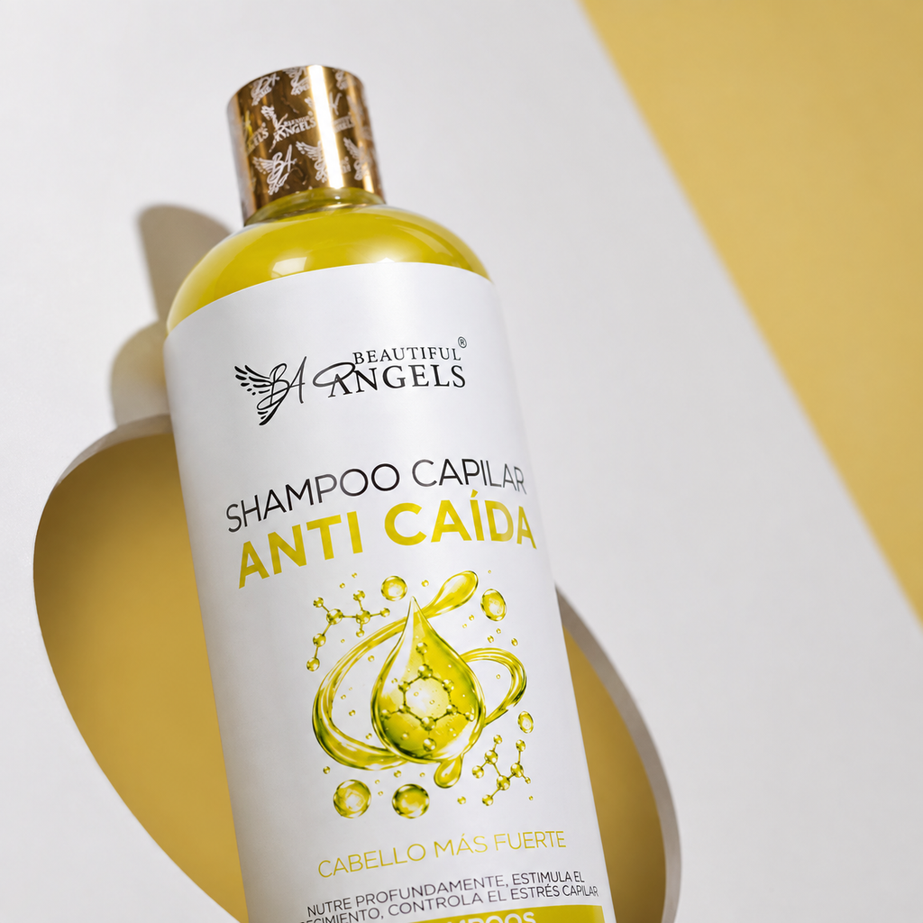 Shampoo Anti-Caída Beautiful Angels: Fortalece tu Cabello desde la Raíz y Previene la Caída