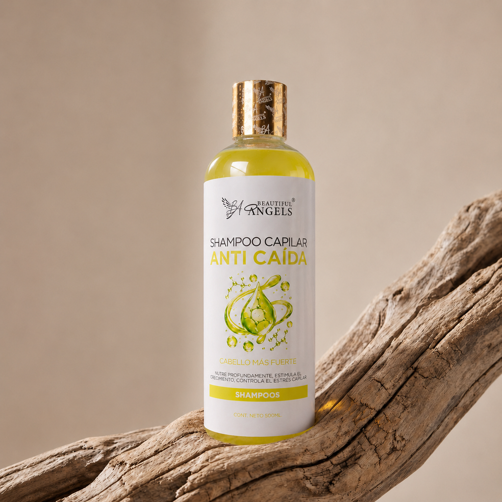 Shampoo Anti-Caída Beautiful Angels: Fortalece tu Cabello desde la Raíz y Previene la Caída