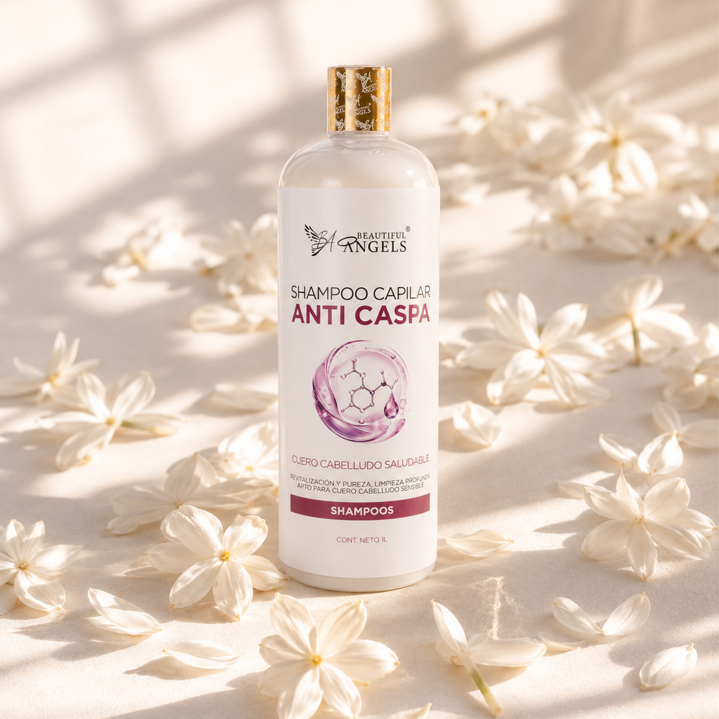 Shampoo Anti-Caspa Beautiful Angels: Fórmula que Elimina las Escamas Visibles, con un Cuidado Suave para Cuero Cabelludo Sensible