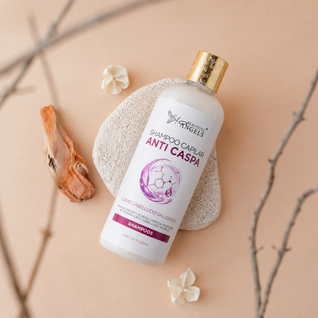 Shampoo Anti-Caspa Beautiful Angels: Fórmula que Elimina las Escamas Visibles, con un Cuidado Suave para Cuero Cabelludo Sensible