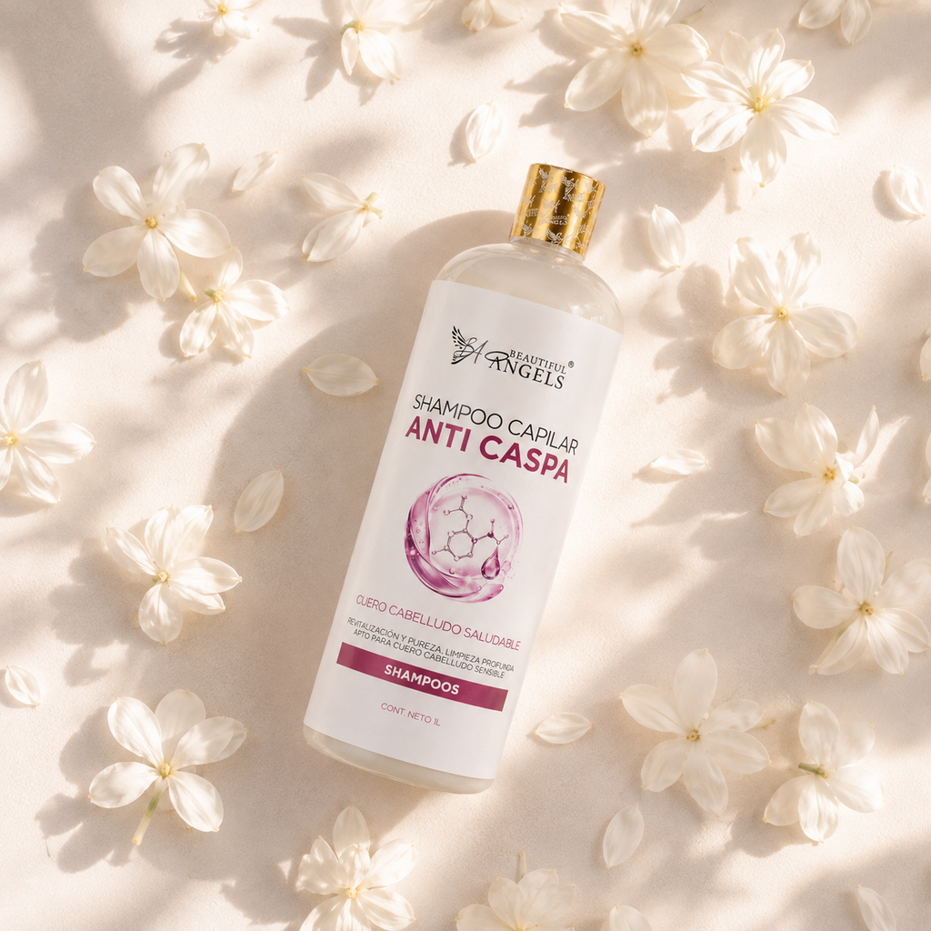 Shampoo Anti-Caspa Beautiful Angels: Fórmula que Elimina las Escamas Visibles, con un Cuidado Suave para Cuero Cabelludo Sensible