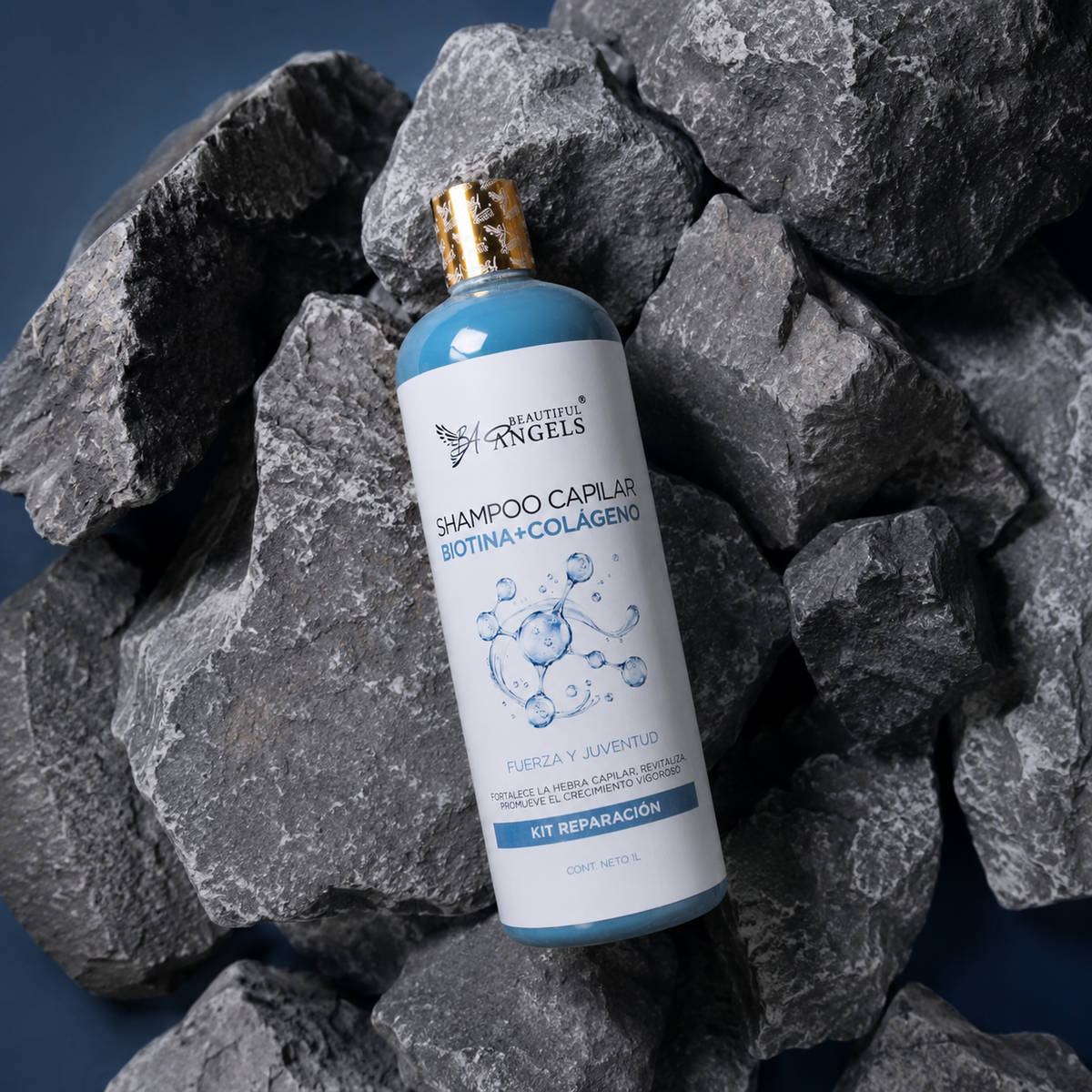 Shampoo Colágeno y Biotina Beautiful Angels: Fortalece la Fibra Capilar, Aumenta Volumen y Densidad, Cabello más Grueso y Resistente