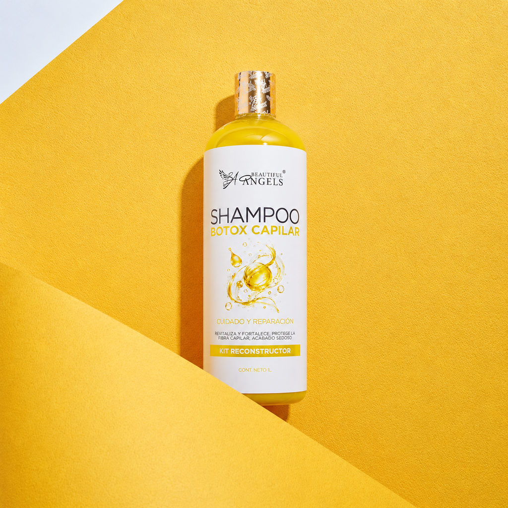 Shampoo Botox Capilar Beautiful Angels: Repara y Fortalece la Fibra Capilar, Controla el Frizz , Aporta Brillo y Vitalidad, Repara y Fortalece