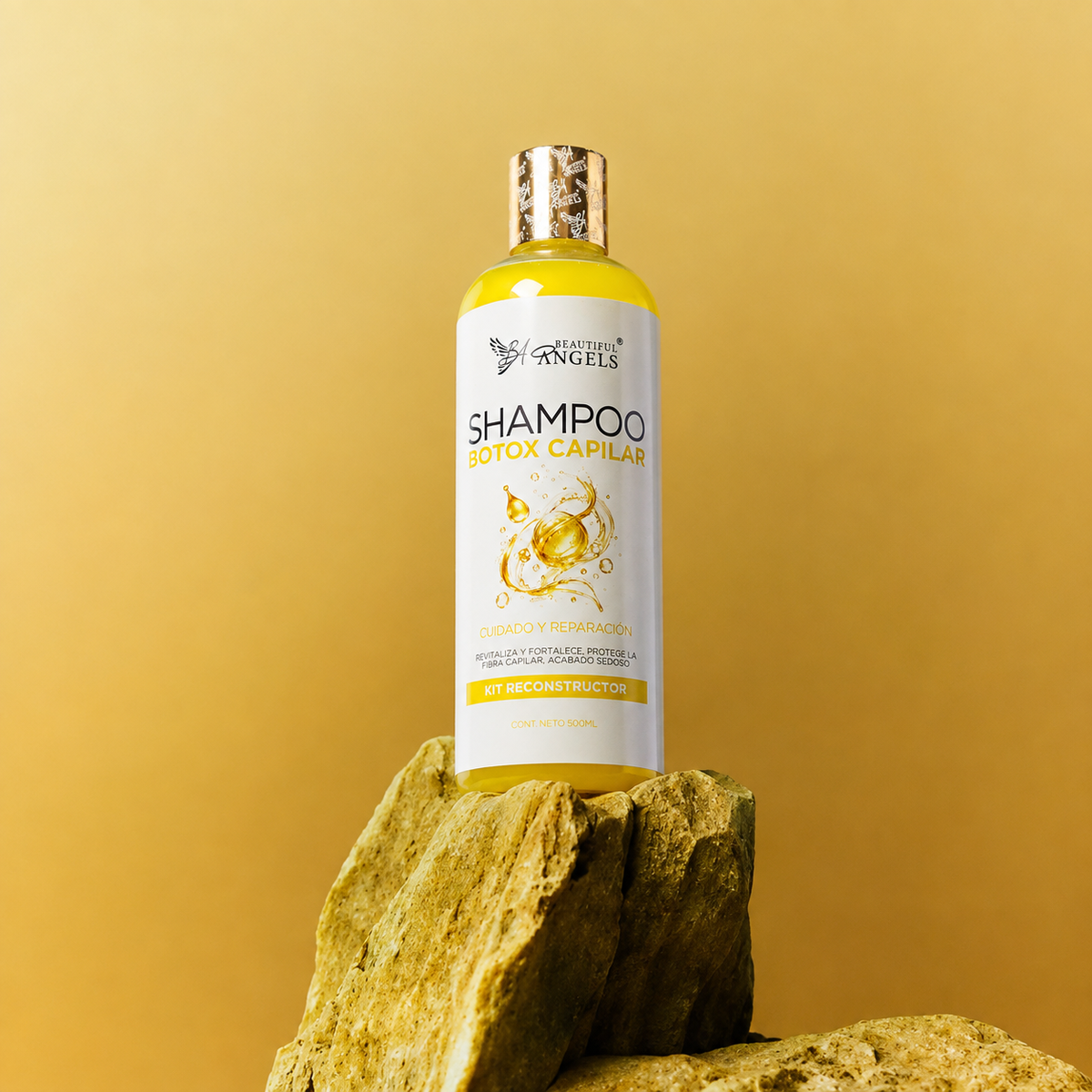 Shampoo Botox Capilar Beautiful Angels: Repara y Fortalece la Fibra Capilar, Controla el Frizz , Aporta Brillo y Vitalidad, Repara y Fortalece