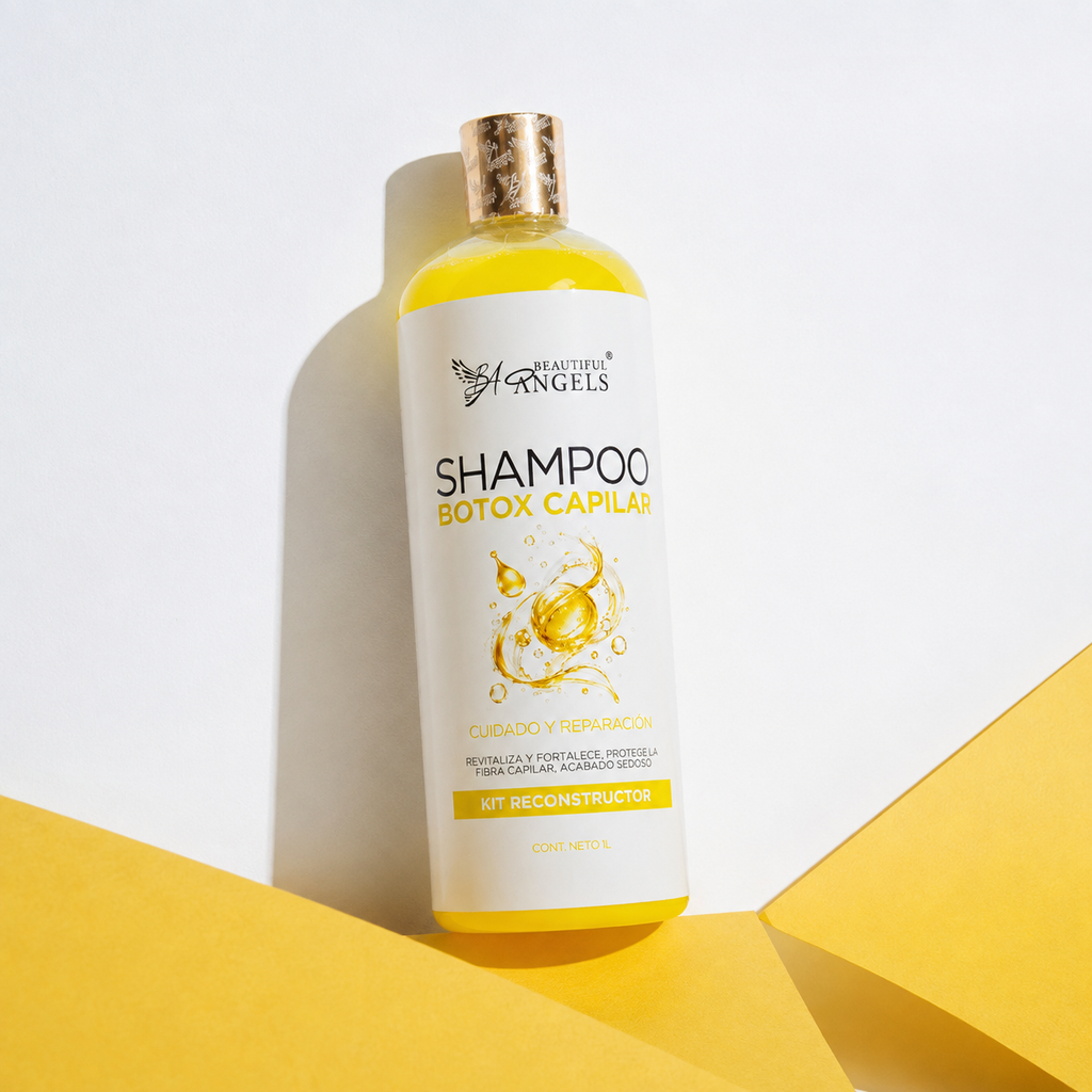 Shampoo Botox Capilar Beautiful Angels: Repara y Fortalece la Fibra Capilar, Controla el Frizz , Aporta Brillo y Vitalidad, Repara y Fortalece