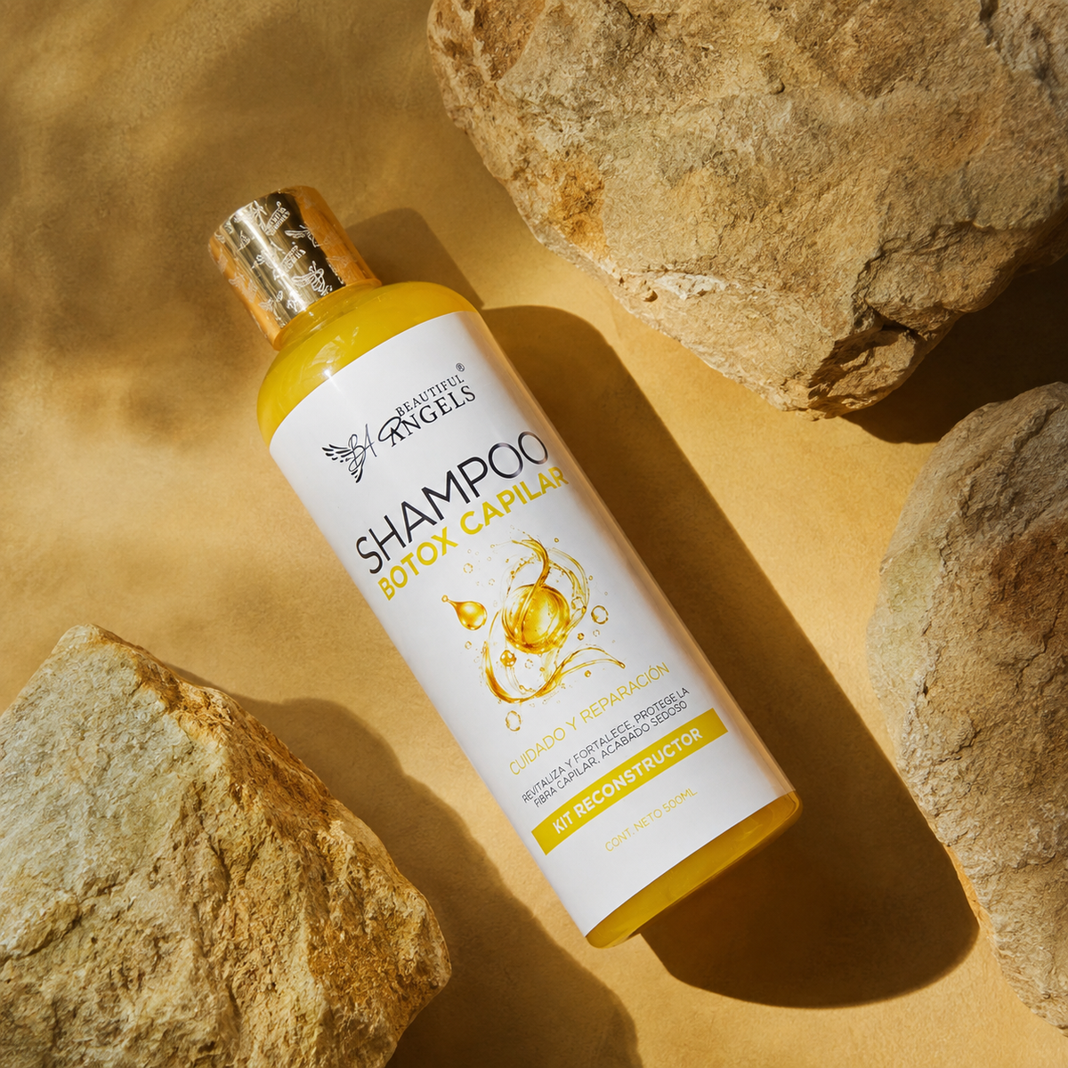 Shampoo Botox Capilar Beautiful Angels: Repara y Fortalece la Fibra Capilar, Controla el Frizz , Aporta Brillo y Vitalidad, Repara y Fortalece