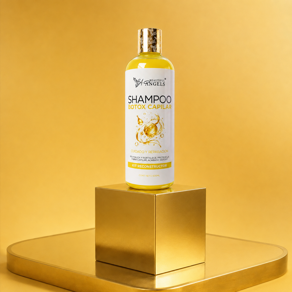 Shampoo Botox Capilar Beautiful Angels: Repara y Fortalece la Fibra Capilar, Controla el Frizz , Aporta Brillo y Vitalidad, Repara y Fortalece