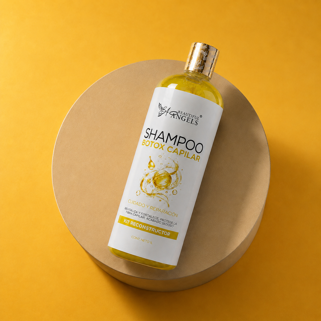 Shampoo Botox Capilar Beautiful Angels: Repara y Fortalece la Fibra Capilar, Controla el Frizz , Aporta Brillo y Vitalidad, Repara y Fortalece