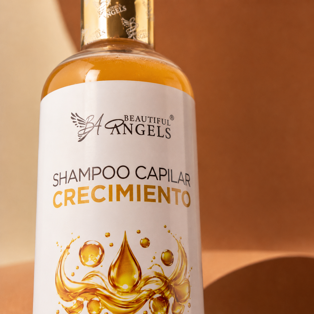 Shampoo Crecimiento Beautiful Angels: Estimula el Crecimiento Capilar, Fortalece desde la Raíz y Nutre a Profundidad, Previene la Caída