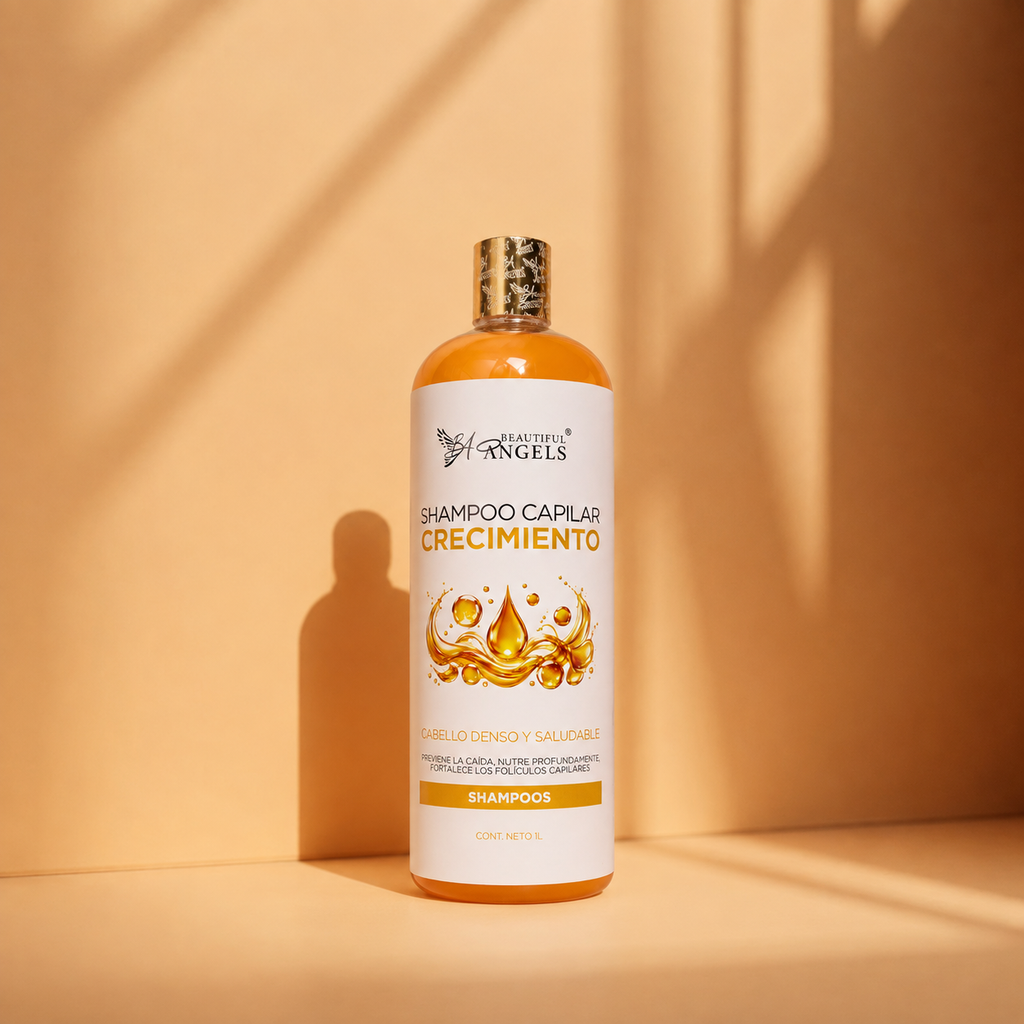Shampoo Crecimiento Beautiful Angels: Estimula el Crecimiento Capilar, Fortalece desde la Raíz y Nutre a Profundidad, Previene la Caída