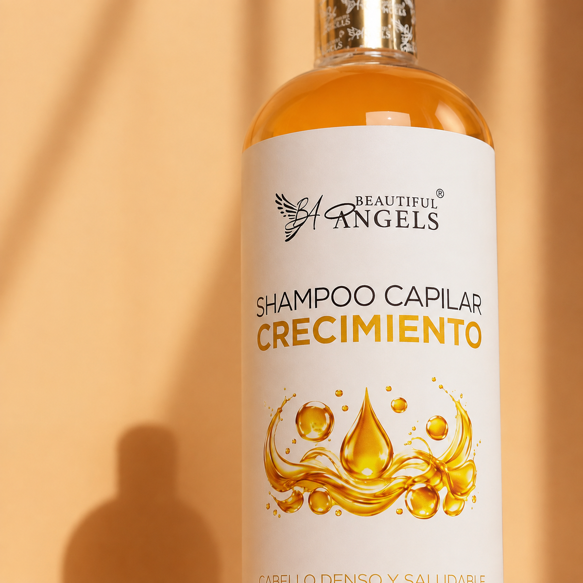 Shampoo Crecimiento Beautiful Angels: Estimula el Crecimiento Capilar, Fortalece desde la Raíz y Nutre a Profundidad, Previene la Caída