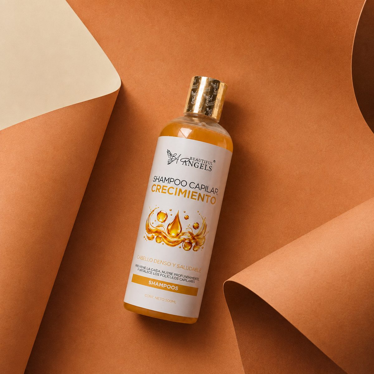 Shampoo Crecimiento Beautiful Angels: Estimula el Crecimiento Capilar, Fortalece desde la Raíz y Nutre a Profundidad, Previene la Caída