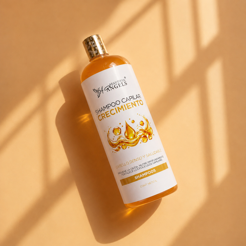 Shampoo Crecimiento Beautiful Angels: Estimula el Crecimiento Capilar, Fortalece desde la Raíz y Nutre a Profundidad, Previene la Caída