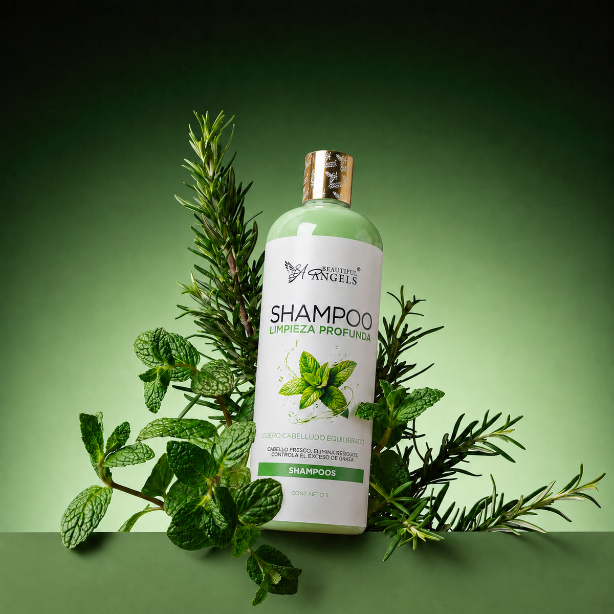 Shampoo Limpieza Profunda Beautiful Angels: Ideal antes de Keratinas y Reestructuraciones, Espuma Rica y Cremosa que Limpia sin Resecar, Cuero Cabelludo Limpio y Equilibrado, Elimina Residuos Acumulados, Controla el Exceso de Grasa