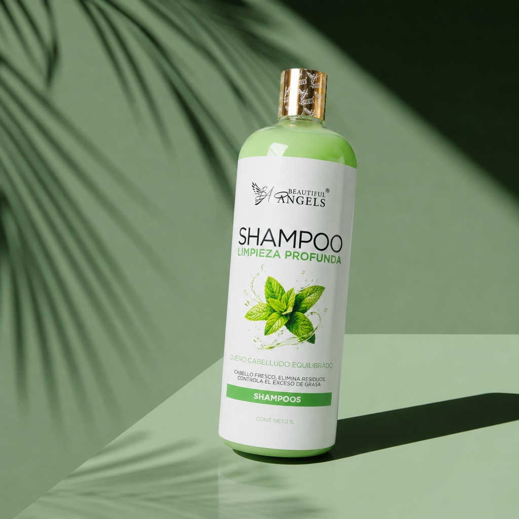 Shampoo Limpieza Profunda Beautiful Angels: Ideal antes de Keratinas y Reestructuraciones, Espuma Rica y Cremosa que Limpia sin Resecar, Cuero Cabelludo Limpio y Equilibrado, Elimina Residuos Acumulados, Controla el Exceso de Grasa