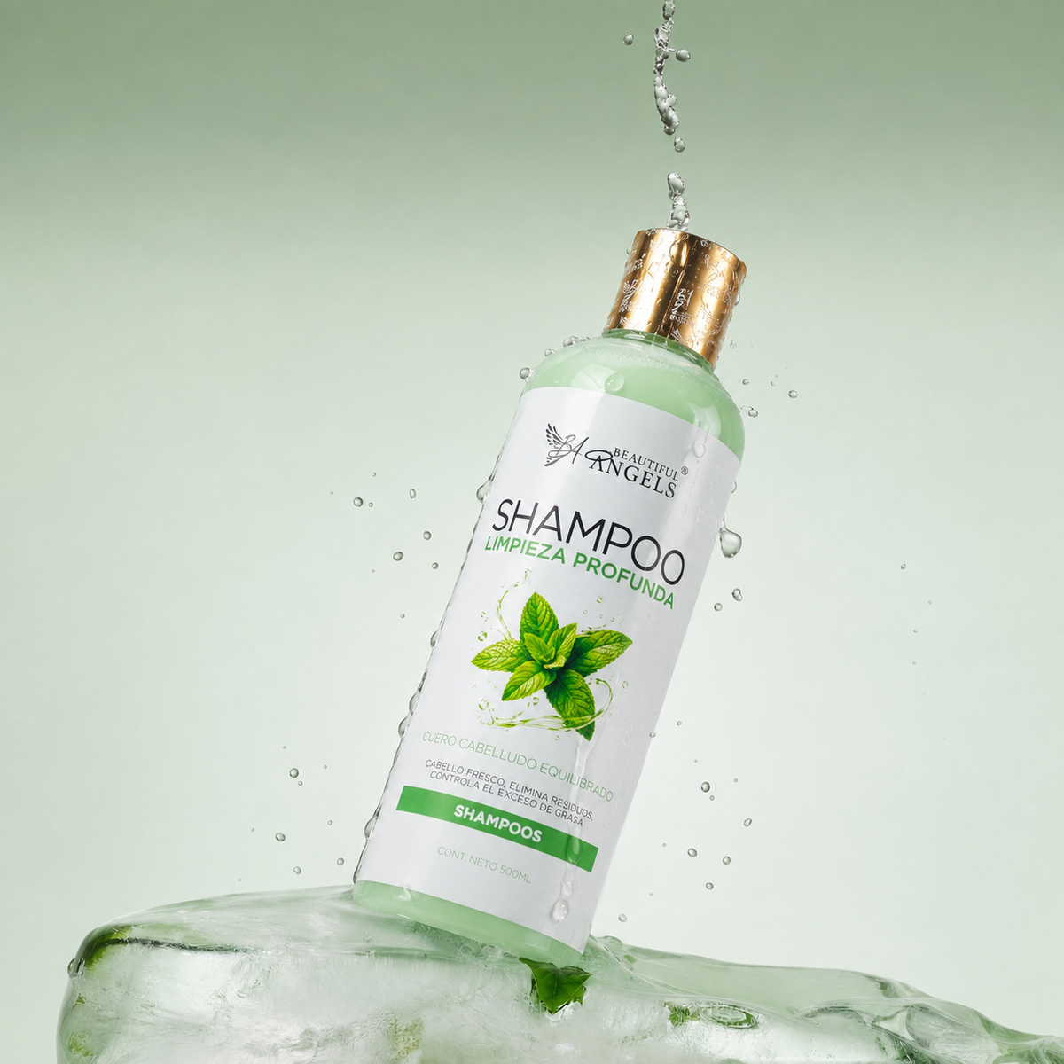 Shampoo Limpieza Profunda Beautiful Angels: Ideal antes de Keratinas y Reestructuraciones, Espuma Rica y Cremosa que Limpia sin Resecar, Cuero Cabelludo Limpio y Equilibrado, Elimina Residuos Acumulados, Controla el Exceso de Grasa