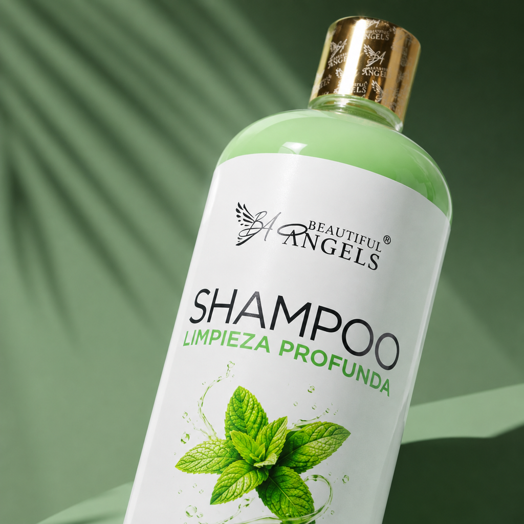 Shampoo Limpieza Profunda Beautiful Angels: Ideal antes de Keratinas y Reestructuraciones, Espuma Rica y Cremosa que Limpia sin Resecar, Cuero Cabelludo Limpio y Equilibrado, Elimina Residuos Acumulados, Controla el Exceso de Grasa