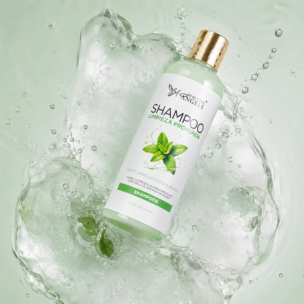 Shampoo Limpieza Profunda Beautiful Angels: Ideal antes de Keratinas y Reestructuraciones, Espuma Rica y Cremosa que Limpia sin Resecar, Cuero Cabelludo Limpio y Equilibrado, Elimina Residuos Acumulados, Controla el Exceso de Grasa