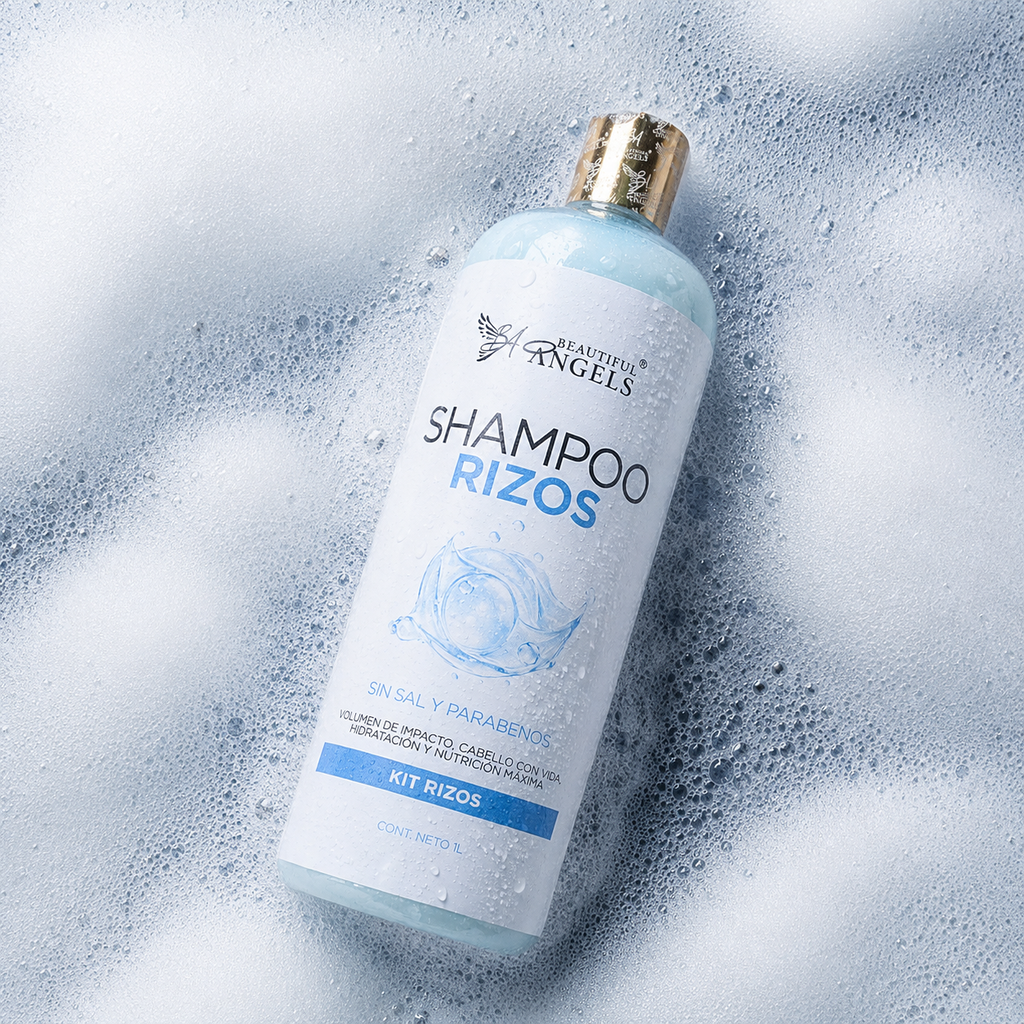 Shampoo Rizos Beautiful Angels: Define y Realza la Forma Natural de tus Rizos, Controla el Encrespamiento, Aporta Elasticidad y Movimiento