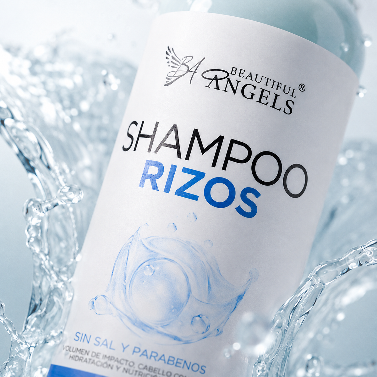 Shampoo Rizos Beautiful Angels: Define y Realza la Forma Natural de tus Rizos, Controla el Encrespamiento, Aporta Elasticidad y Movimiento