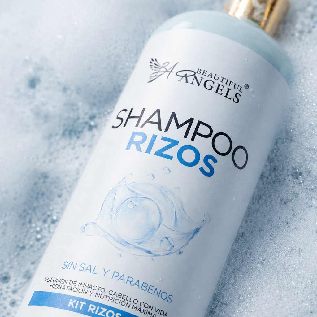 Shampoo Rizos Beautiful Angels: Define y Realza la Forma Natural de tus Rizos, Controla el Encrespamiento, Aporta Elasticidad y Movimiento
