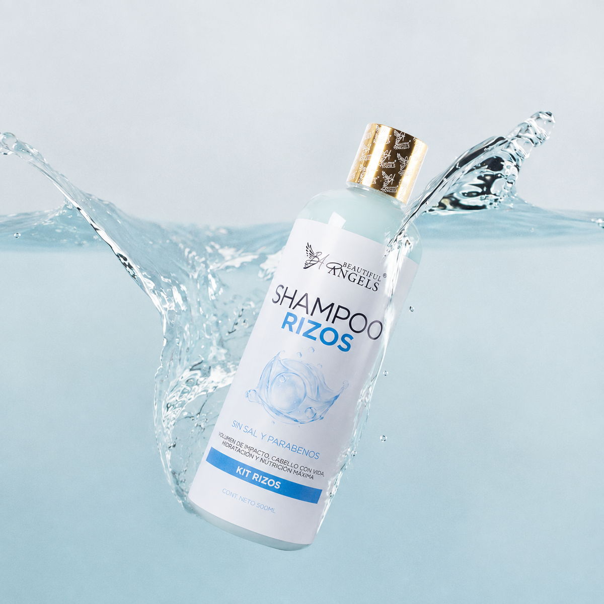 Shampoo Rizos Beautiful Angels: Define y Realza la Forma Natural de tus Rizos, Controla el Encrespamiento, Aporta Elasticidad y Movimiento