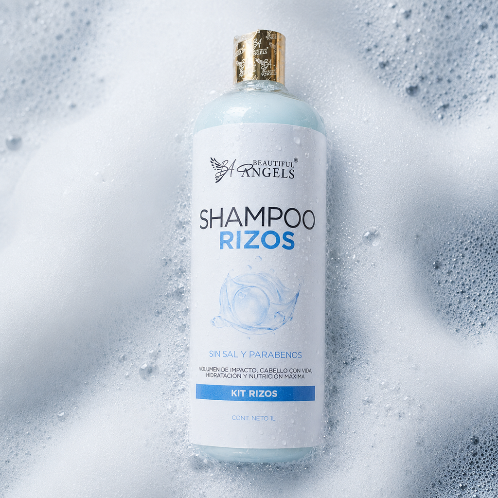Shampoo Rizos Beautiful Angels: Define y Realza la Forma Natural de tus Rizos, Controla el Encrespamiento, Aporta Elasticidad y Movimiento