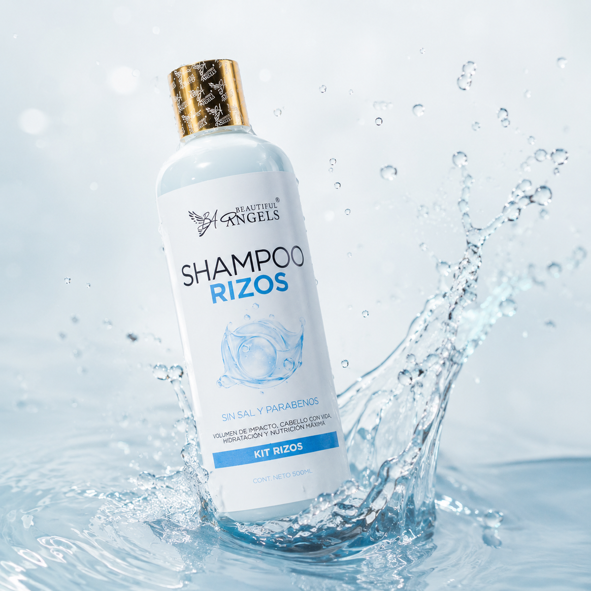 Shampoo Rizos Beautiful Angels: Define y Realza la Forma Natural de tus Rizos, Controla el Encrespamiento, Aporta Elasticidad y Movimiento