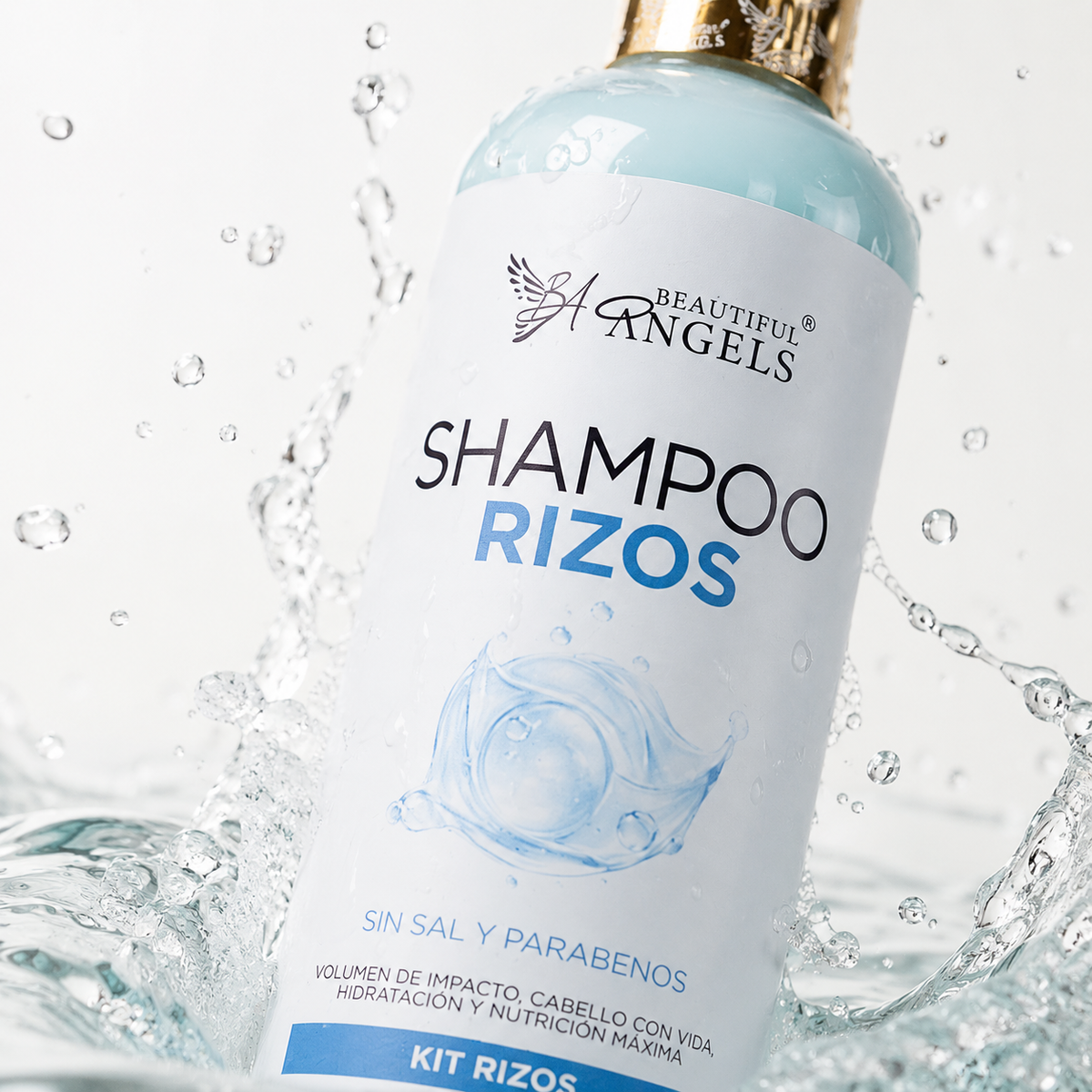 Shampoo Rizos Beautiful Angels: Define y Realza la Forma Natural de tus Rizos, Controla el Encrespamiento, Aporta Elasticidad y Movimiento
