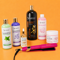 Kit Taninoplastia Gold 1L + Shampoo Limpieza Profunda 500ML + Shampoo Liso Perfecto 500ML + Neutralizador 500ML+ Sellador de Keratina 250ML + Aceite de Argán 100ML + Plancha Profesional Beautiful Angels
