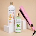 Kit Taninoplastia Silver 1L + Shampoo Limpieza Profunda 500ml + Plancha Beautiful Angels