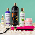 Kit Taninoplastia Gold 1L + Shampoo Limpieza 500ml + Shampoo Liso 500ml + Sellador de Keratina 250ml + Aceite de Argán 100ml + Plancha Beautiful Angels