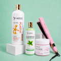 Kit Taninoplastia Silver 1L + Shampoo Limpieza Profunda 500ml + Sellador de Keratina 250ml + Plancha Beautiful Angels