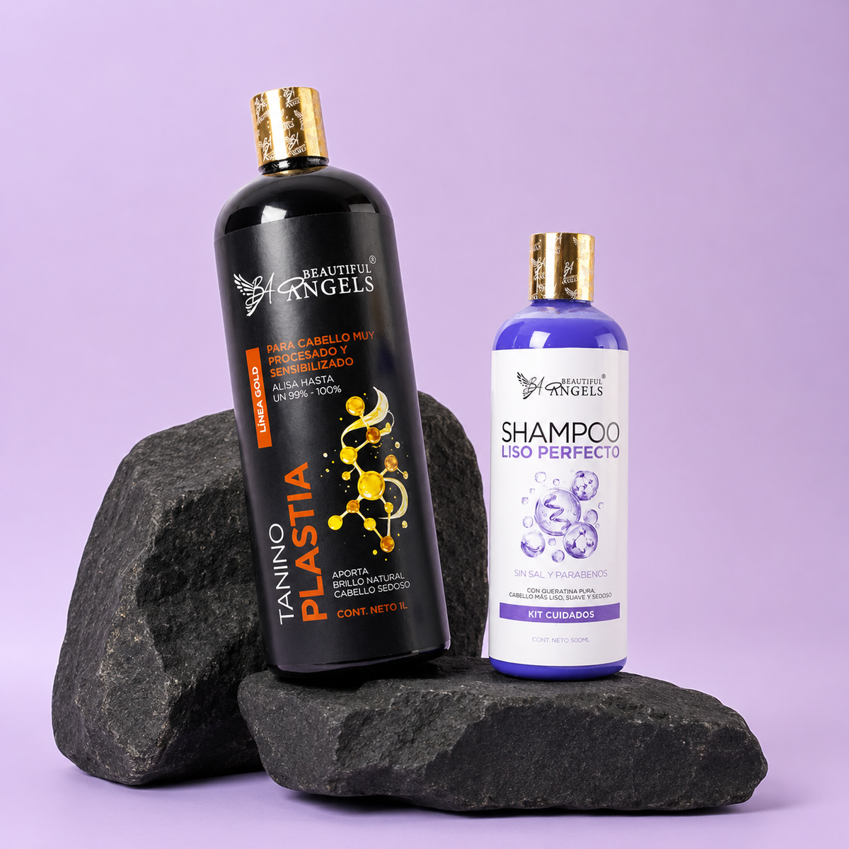 Kit Taninoplastia Gold 1 L + Shampoo Liso Perfecto 500 ML