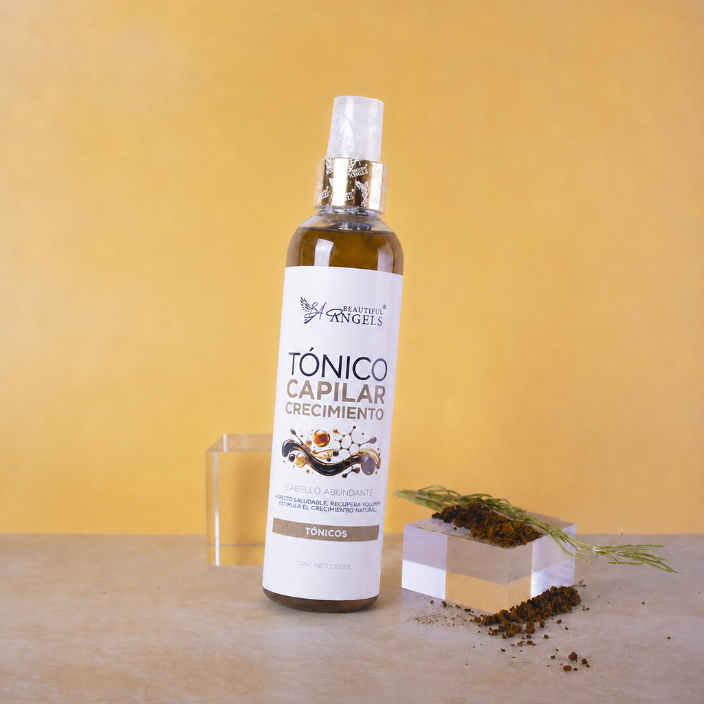 Tónico Capilar Crecimiento 250ml Beautiful Angels: Estimula el Crecimiento Natural del Cabello,  Resistente y Llena de Vitalidad