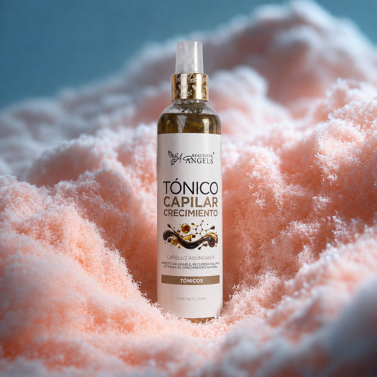 Tónico Capilar Crecimiento 250ml Beautiful Angels: Estimula el Crecimiento Natural del Cabello,  Resistente y Llena de Vitalidad