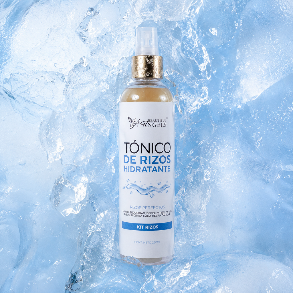 Tónico Capilar de Rizos 250ml  Beautiful Angels: Revitaliza y Suaviza Cada Hebra, Manteniendo la Elasticidad y Definiendo la Forma Natural de tus Rizos,Extractos Naturales y Brillo Radiante