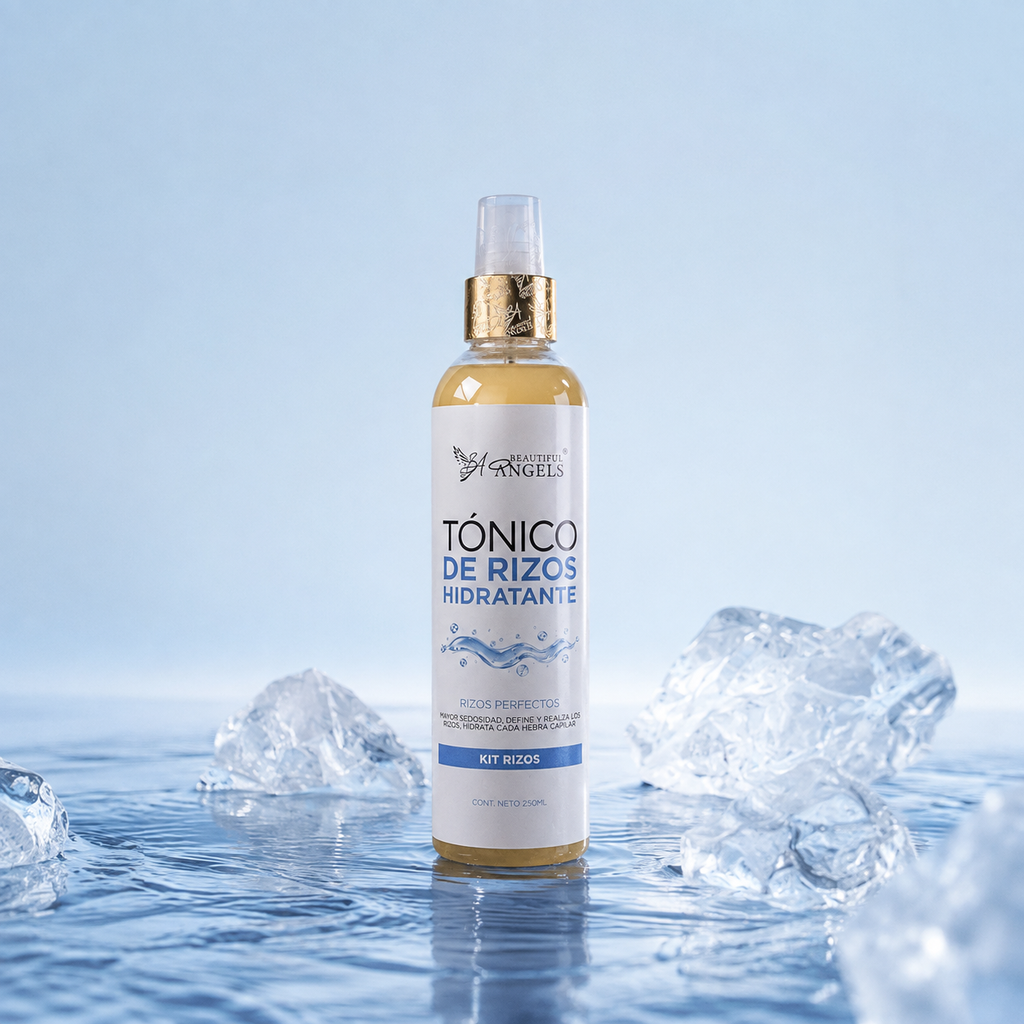 Tónico Capilar de Rizos 250ml  Beautiful Angels: Revitaliza y Suaviza Cada Hebra, Manteniendo la Elasticidad y Definiendo la Forma Natural de tus Rizos,Extractos Naturales y Brillo Radiante
