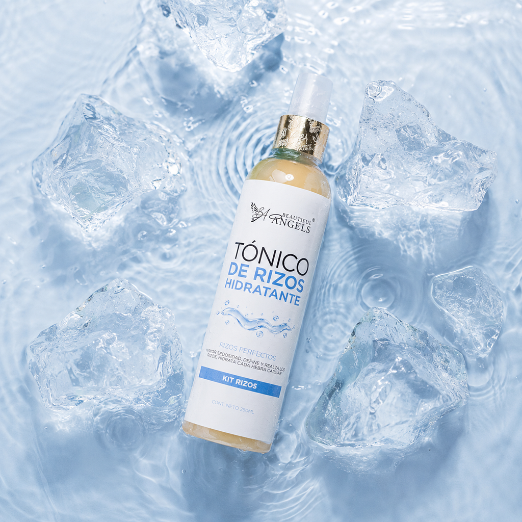 Tónico Capilar de Rizos 250ml  Beautiful Angels: Revitaliza y Suaviza Cada Hebra, Manteniendo la Elasticidad y Definiendo la Forma Natural de tus Rizos,Extractos Naturales y Brillo Radiante