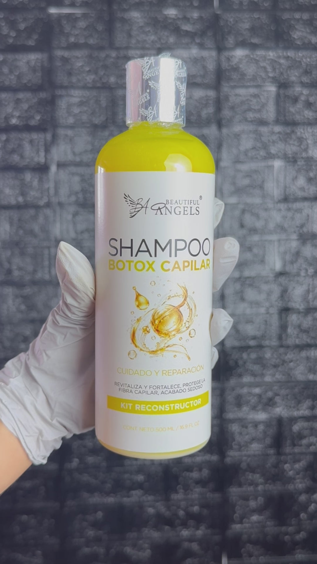 Shampoo Botox Capilar Beautiful Angels: Repara y Fortalece la Fibra Capilar, Controla el Frizz , Aporta Brillo y Vitalidad, Repara y Fortalece